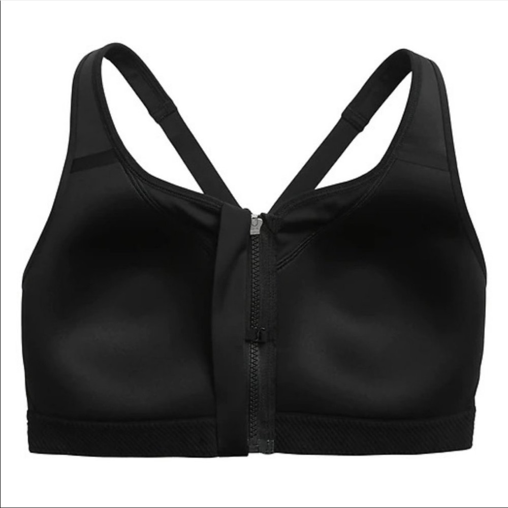 Athleta Advance Zip Front Bra B-DD Black - Picture 5 of 11